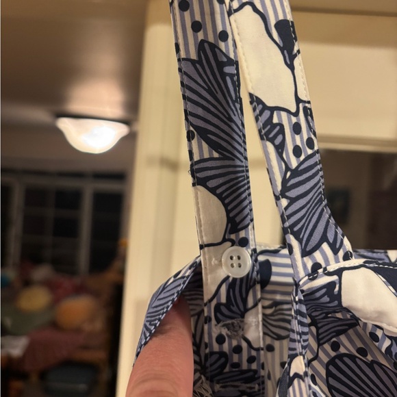 EUC Veronica Beard Cotton Marena Blue and White Dress Women's Size 2 - Picture 2 of 4